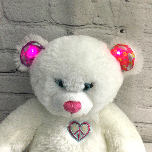 Build A Bear Twinkle Toes White Light Up 2012 16" Plush Stuffed Animal - Picture 7 of 11